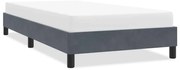 vidaXL Estrutura de cama sem colchão 90x210 cm veludo cinzento-escuro