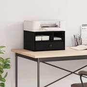 vidaXL Suporte para Impressora Carvalho Preto 40 x 32 x 24 cm