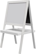 AIYAPLAY Cavalete quadro infantil 2 em 1 face quadro branco magnético e face quadro-negro a giz branco | Aosom Portugal