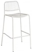 Pacote De 2 Bancos Altos De Jardim Empilháveis Elton Gardénia Branco & ↑75 Cm - Sklum