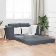 vidaXL Sofá-Cama 60cm Cinza Escuro Veludo