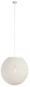 Candeeiro de suspensão rústico branco 60 cm - Corda