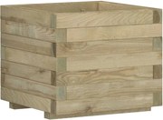 vidaXL Vaso/floreira quadrado 50x50x40 cm madeira