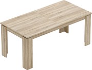 HOMCOM Mesa de jantar extensível, ampliável de 180 para 260 cm, para 6-10 pessoas, madeira | Aosom Portugal