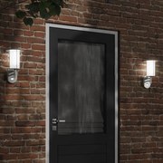 vidaXL Candeeiro de parede exterior com sensor aço inoxidável prateado