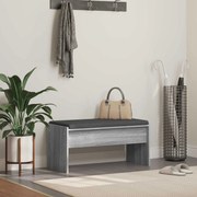 vidaXL Banco de Hall com almofada Cinza Sonoma 83 x 38 x 40 cm