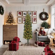 vidaXL Árvore de Natal Artificial Verde 180 cm PVC e Aço e Plástico