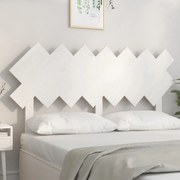 vidaXL Cabeceira de cama 141x3x80,5 cm pinho maciço branco