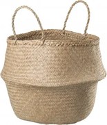 Cesto Em Junco Kahs Ø35 X 32 Cm & Natural - Sklum