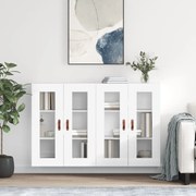 vidaXL Móveis de parede 2 pcs derivados de madeira branco