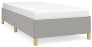 vidaXL Estrutura de cama sem colchão 90x200 cm tecido cinzento-claro