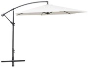 vidaXL Guarda-sol de jardim cantilever 3 m branco areia