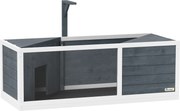 PawHut Casa para tartarugas recinto com teto abrível suporte para lâmpada bandeja janela panorâmica 120 x 50 x 40 cm cinza | Aosom Portugal