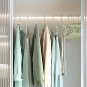 Conjunto de 50 cabides em veludo 43,5 x 22,5 cm Verde + Dourado