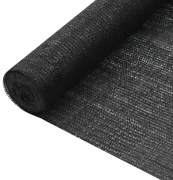 vidaXL Rede de ocultação para privacidade PEAD 75 g/m² 1,5x50 m preto