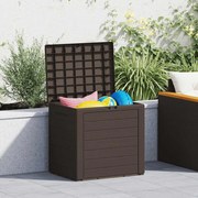vidaXL Caixa arrumação p/ jardim 58,5x46x55 cm polipropileno castanho