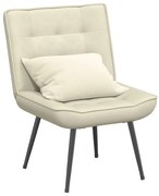 vidaXL Cadeira de relaxamento creme 64x74x84 cm veludo