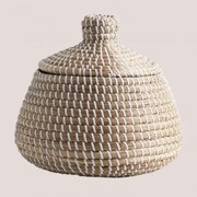 Cesto Com Tampa Em Seagrass Bazel Natural - Sklum