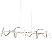 Candeeiro de suspensão design prateado regulável com LED - Krisscross Design