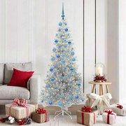 vidaXL Árvore de Natal com 300 LEDs com suporte Prateado 180 cm PET