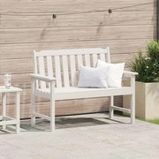 vidaXL Banco de Jardim Branco 120 cm HDPE