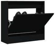 vidaXL Sapateira 60x21x57 cm derivados de madeira preto
