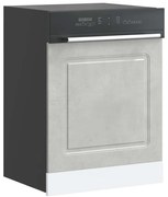 vidaXL Painel máquina lavar louça Kalmar 60x1,5x67 cm cinza cimento