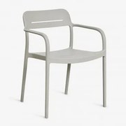 Cadeira De Jardim Empilhável Com Apoios De Braços Em Polipropileno Graneli Verde Cáqui - Sklum