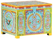 vidaXL Caixa de arrumação pintada à mão 50x40x40 cm mangueira maciça