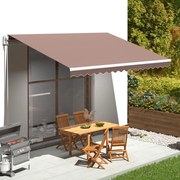 vidaXL Tecido de substituição para toldo 4,5x3,5 m castanho