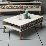 Mesa de Centro Line – Creme – 90 cm x 34,6 cm x 60 cm