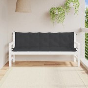 vidaXL Almofadões banco jardim 2 pcs 180x50x7cm tecido oxford preto