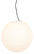 Candeeiro de suspensão exterior moderno branco 45 cm IP44 - Nura Moderno