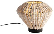 Candeeiro de mesa oriental bege com contas - Moti Oriental