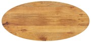 vidaXL Tampo de mesa oval 140x50x2,5 cm madeira de mangueira maciça