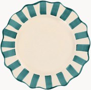 Prato de pequeno-almoço pintado à mão Scalloped