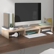 vidaXL Suporte para monitor 60x24x10,5 cm madeira de pinho maciça