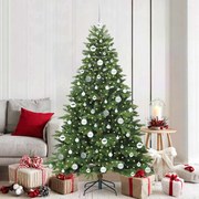 vidaXL Árvore de Natal Artificial com 300 LEDs Verde 180 cm PE e PVC