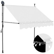 Toldo retrátil manual com LED 200 cm creme