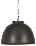 Candeeiro de suspensão industrial castanho antigo 60 cm - Hoodi