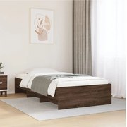 vidaXL Estrutura cama s/ colchão derivados madeira carvalho castanho