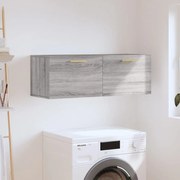 vidaXL Armário parede 100x36,5x35 cm derivados de madeira cinza sonoma