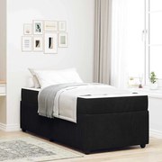 vidaXL Estrutura de cama com colchão Outros Preto 90 x 190 cm Veludo