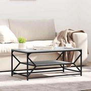 Mesa de Café vidaXL com Prateleira Cinza Sonoma 90x50x40 cm em Madeira Engenharia