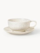 Chávena de chá artesanal com pires Nordic Vanilla