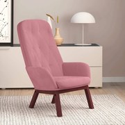vidaXL Cadeira de descanso veludo rosa