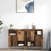 vidaXL Aparadores 2 pcs Madeira Antiga 60 x 35 x 70 cm