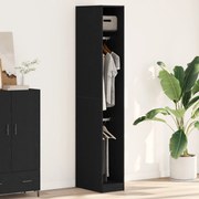 Guarda-roupa vidaXL Carvalho Preto 30x50x200 cm Madeira engenheirada