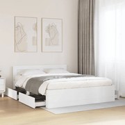vidaXL Estrutura de cama c/ cabeceira sem colchão 160x200 cm branco