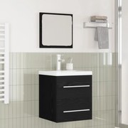 vidaXL Conjunto de Móveis para Banheiro 2 pcs Carvalho Preto